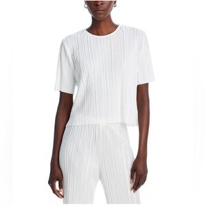 AQUA Plissé Short Sleeved Tee
